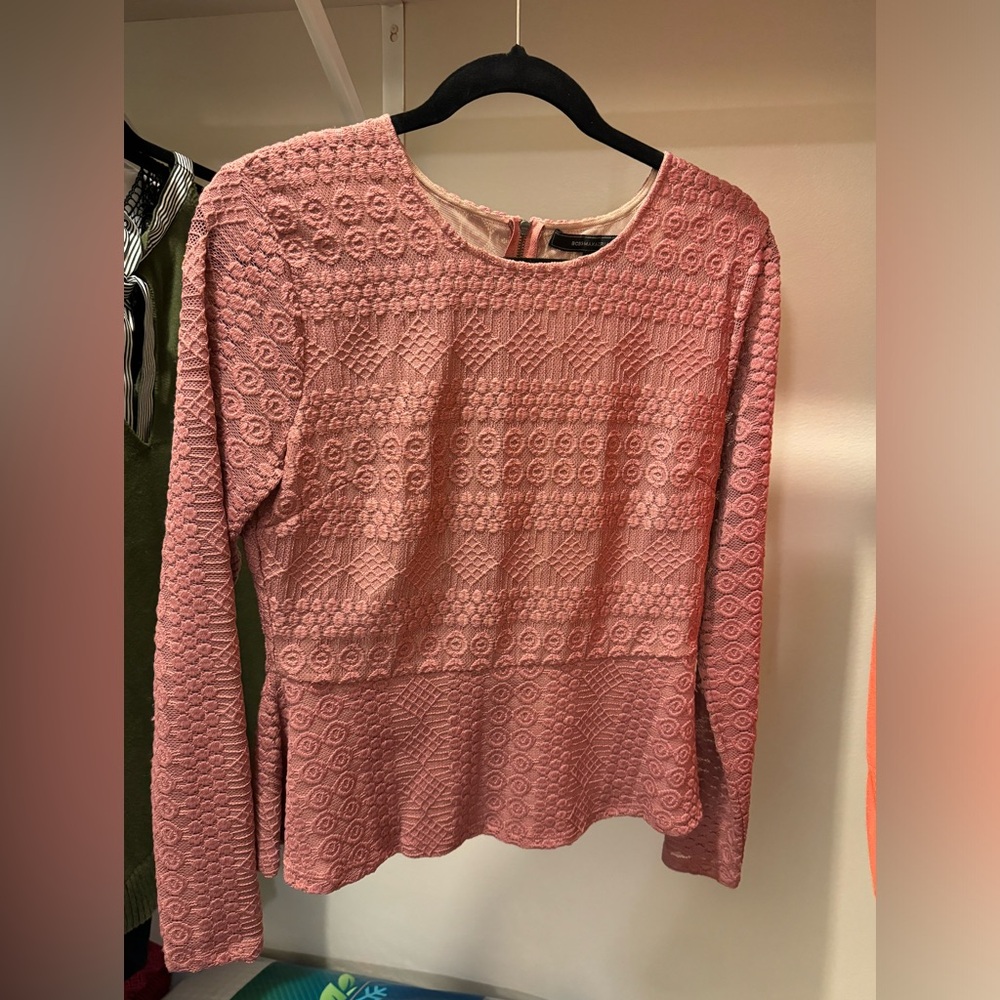 Bcbgmaxazria Michelle Top In Sepia Rose